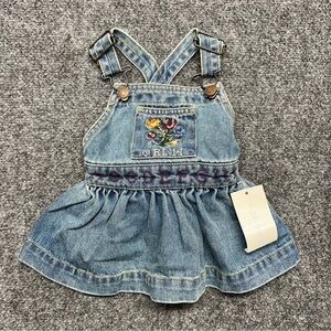 Polo Ralph Lauren Denim Overalls Skirt Embroidered RL '14 Infant